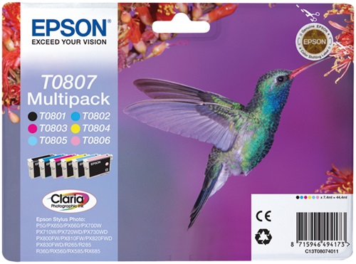 Cartuccia EPSON originale  C13T08074010, C13T08074011, T0807
