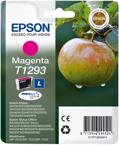 Cartuccia EPSON originale  C13T12934010, C13T12934011, C13T12934012, T1293
