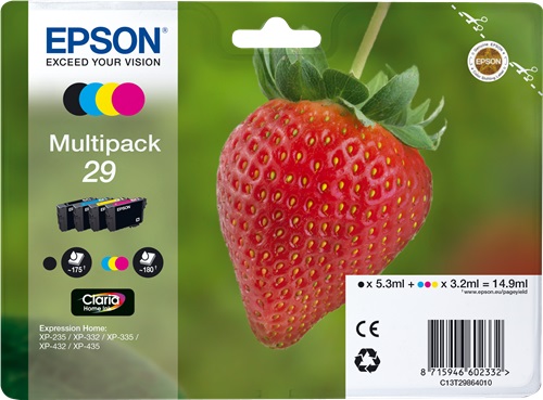 Cartuccia EPSON originale  29, C13T29864010, C13T29864012