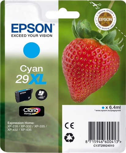 Cartuccia EPSON originale  29XL, C13T29924010, C13T29924012