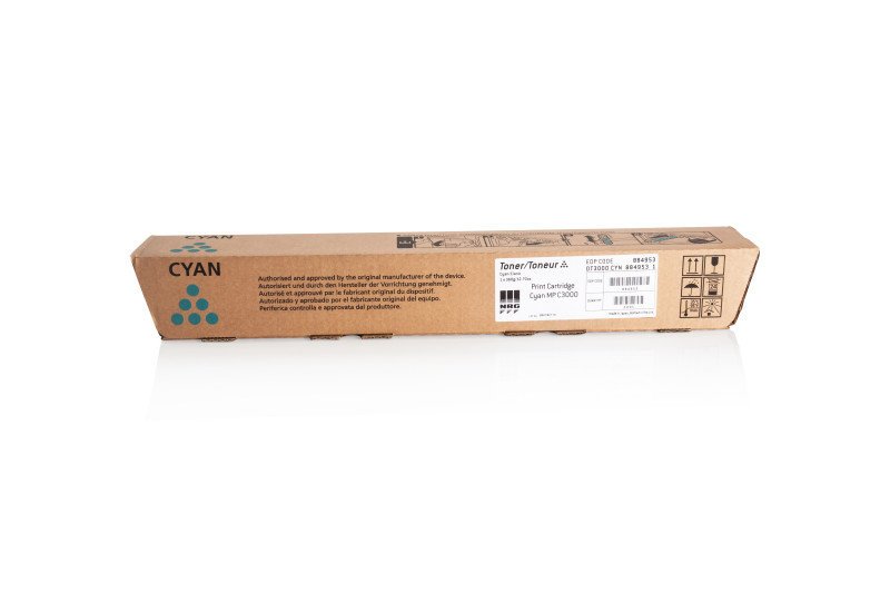Toner originale RICOH, INFOTEC, GESTETNER, NASHUATEC, REX ROTARY  842033, 884949, 884953, 888643, 888675, 89040205, DT3000CYN, K198/C, Type C3000E cyan