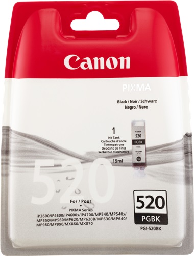 [IO-4606527] Cartuccia CANON originale  2932B001, PGI-520BK
